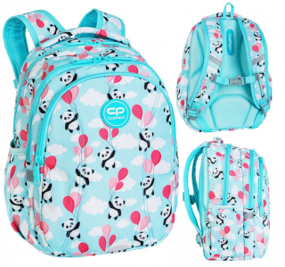 CoolPack viackomorový školský batoh biely, čierny, Odtiene modrej, Multicolor 21 l